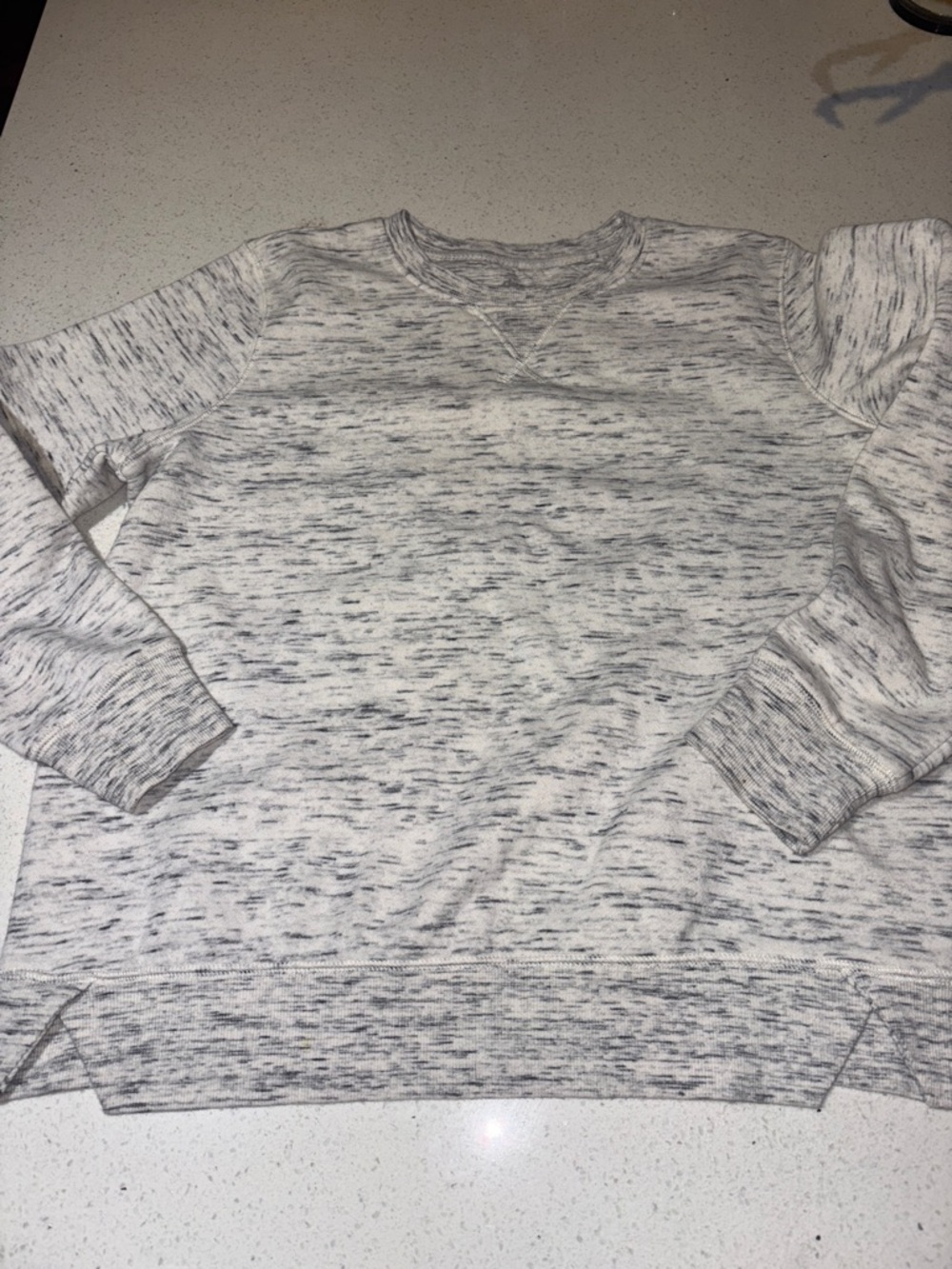 dip Heathered Cream and Gray Crewneck Sweatshirt